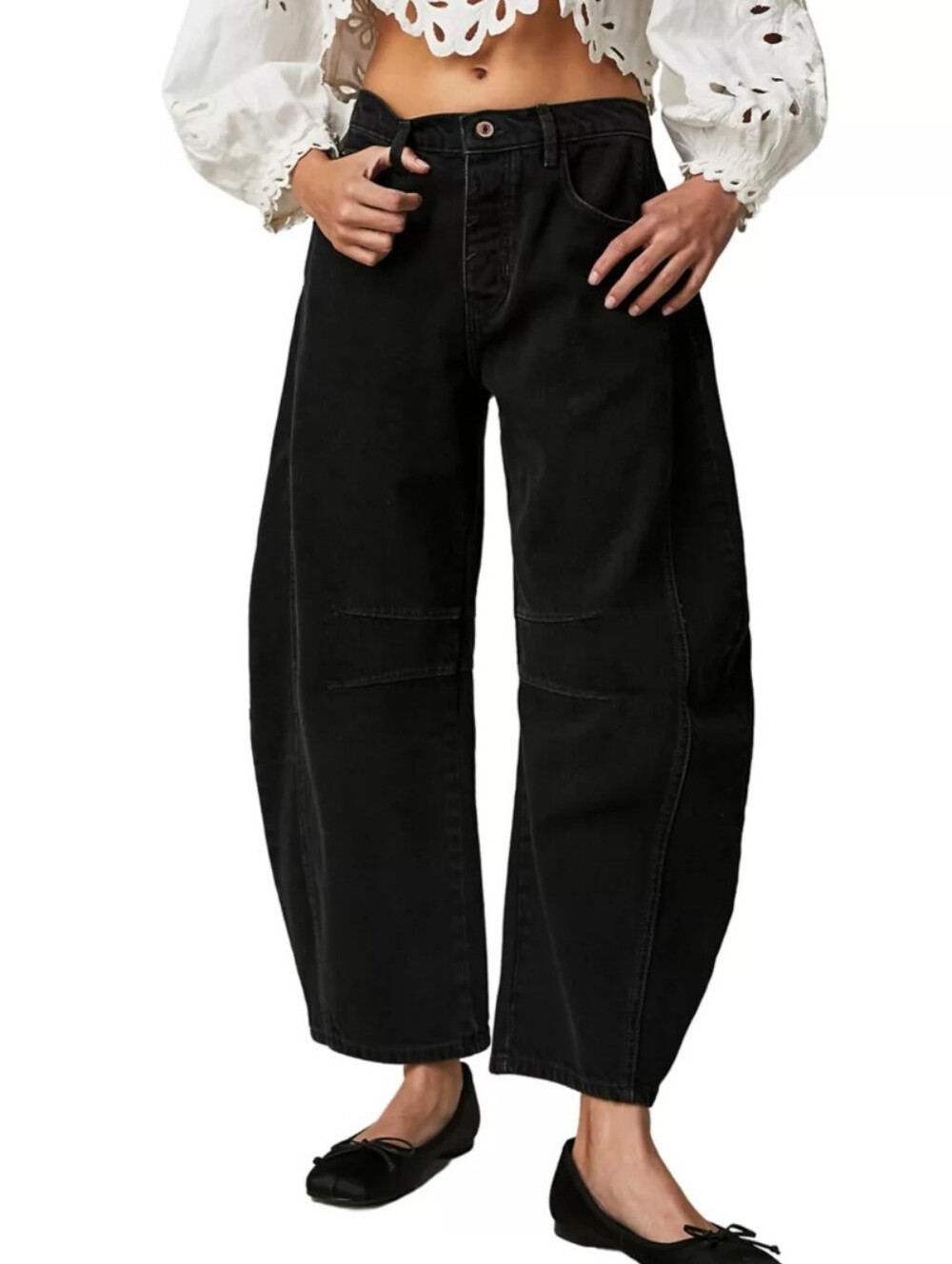 Free People Barrel Leg Jeans